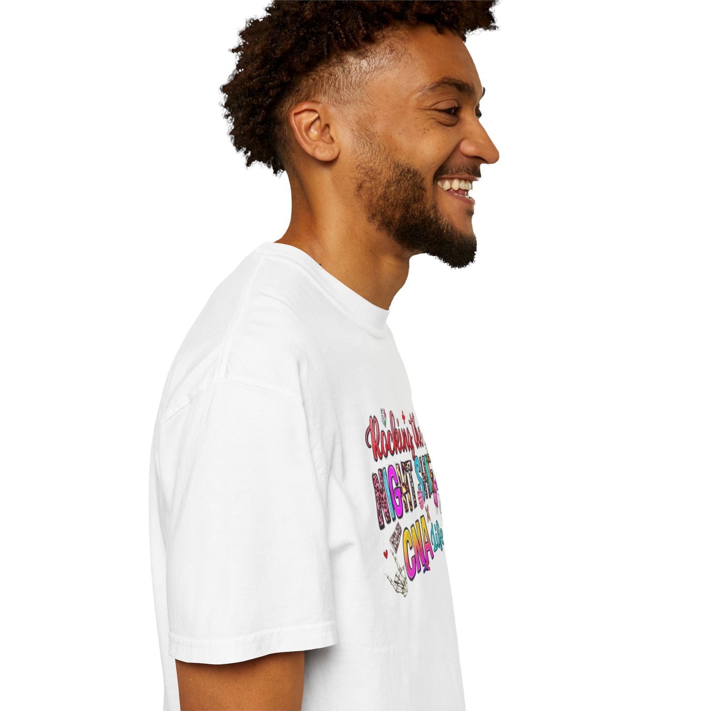 "Rocking the Night Shift" Unisex Garment-Dyed T-shirt - Perfect for CNAs and Healthcare Heroes