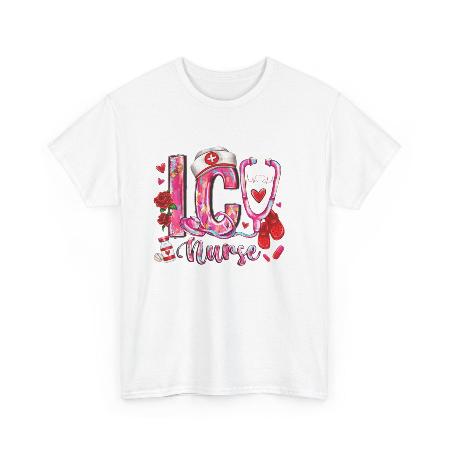 I ❤️ Nurse Unisex Heavy Cotton Tee - Perfect Gift for Healthcare Heroes