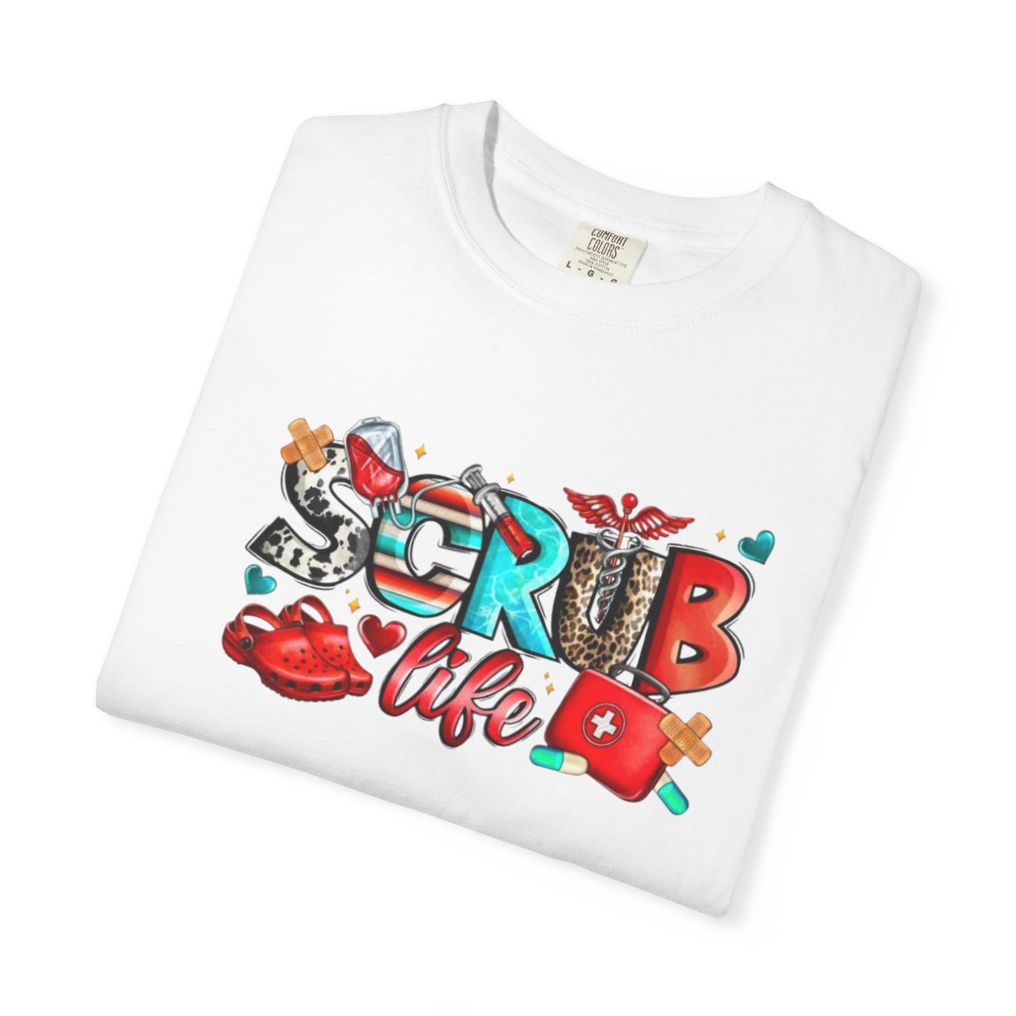 Colorful Unisex Garment-Dyed T-Shirt - Fun Street Art Design