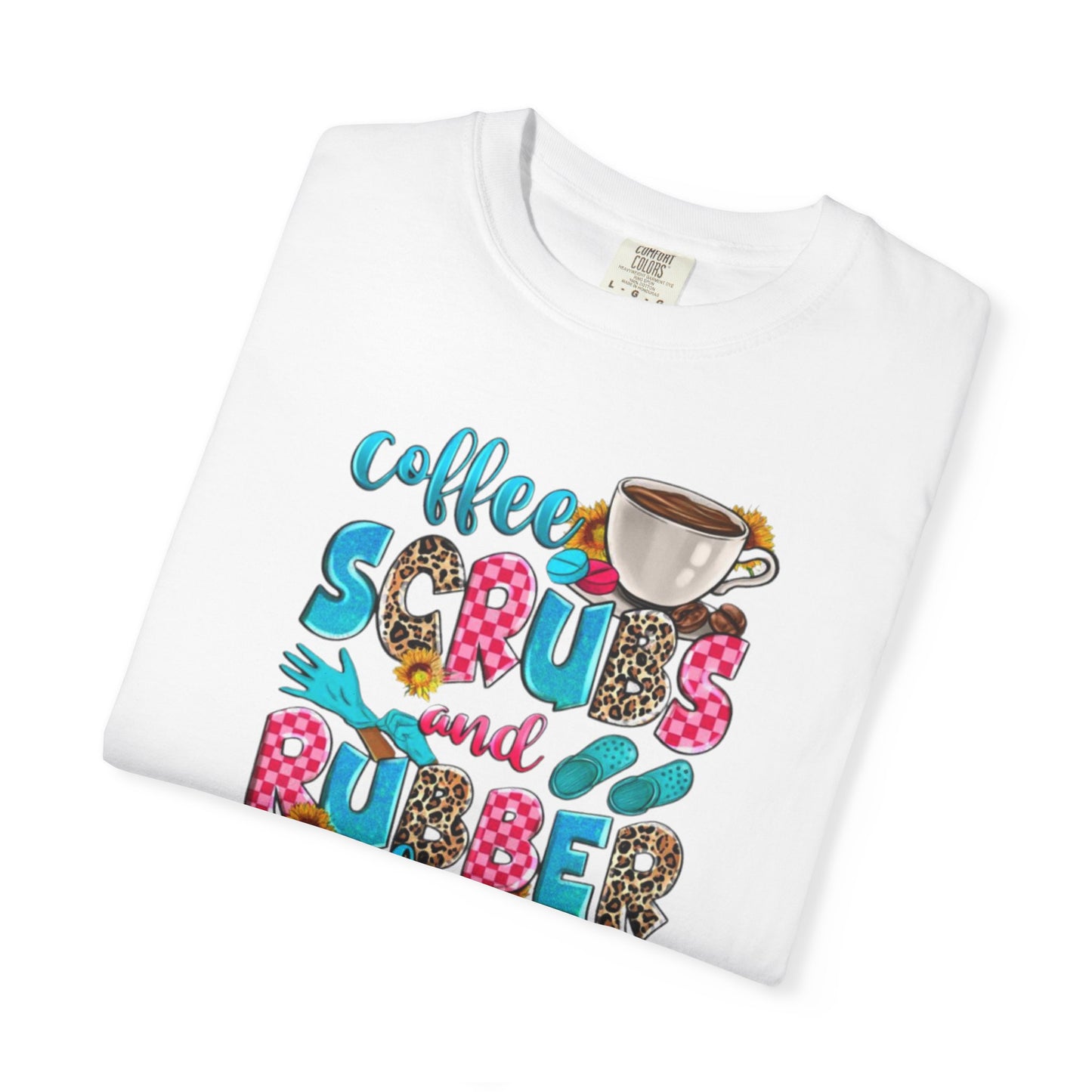 Coffee Scrubs and Rubber Gloves Unisex T-Shirt – Perfect for Nurses & Healthcare Workers