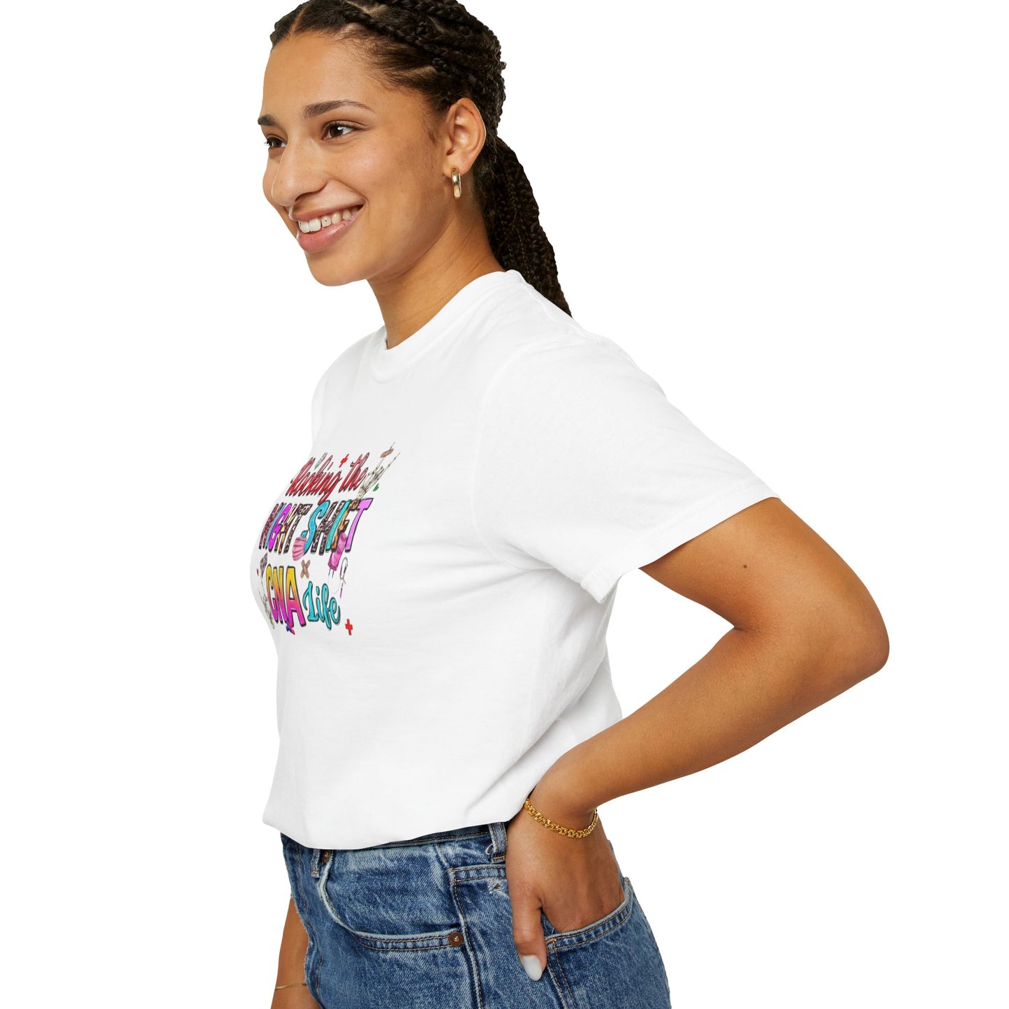 "Rocking the Night Shift" Unisex Garment-Dyed T-shirt - Perfect for CNAs and Healthcare Heroes
