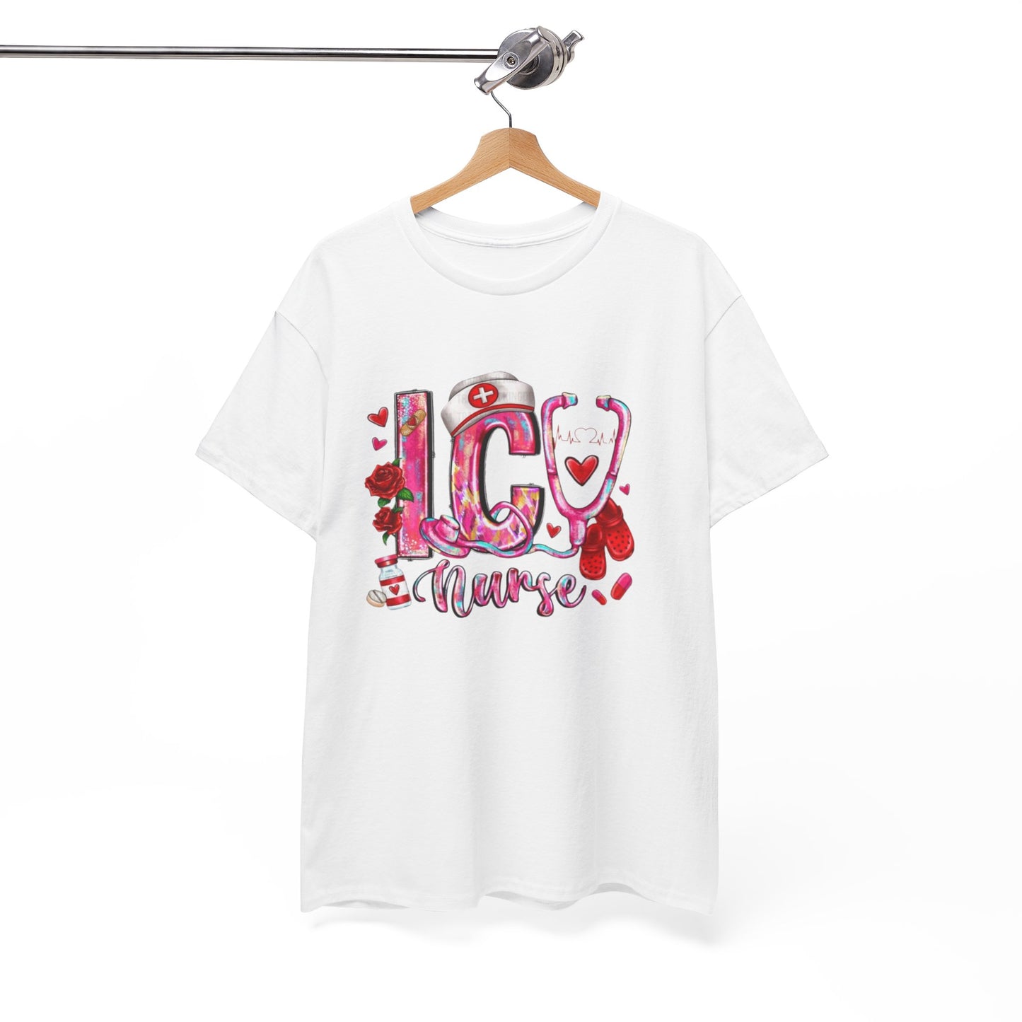 I ❤️ Nurse Unisex Heavy Cotton Tee - Perfect Gift for Healthcare Heroes