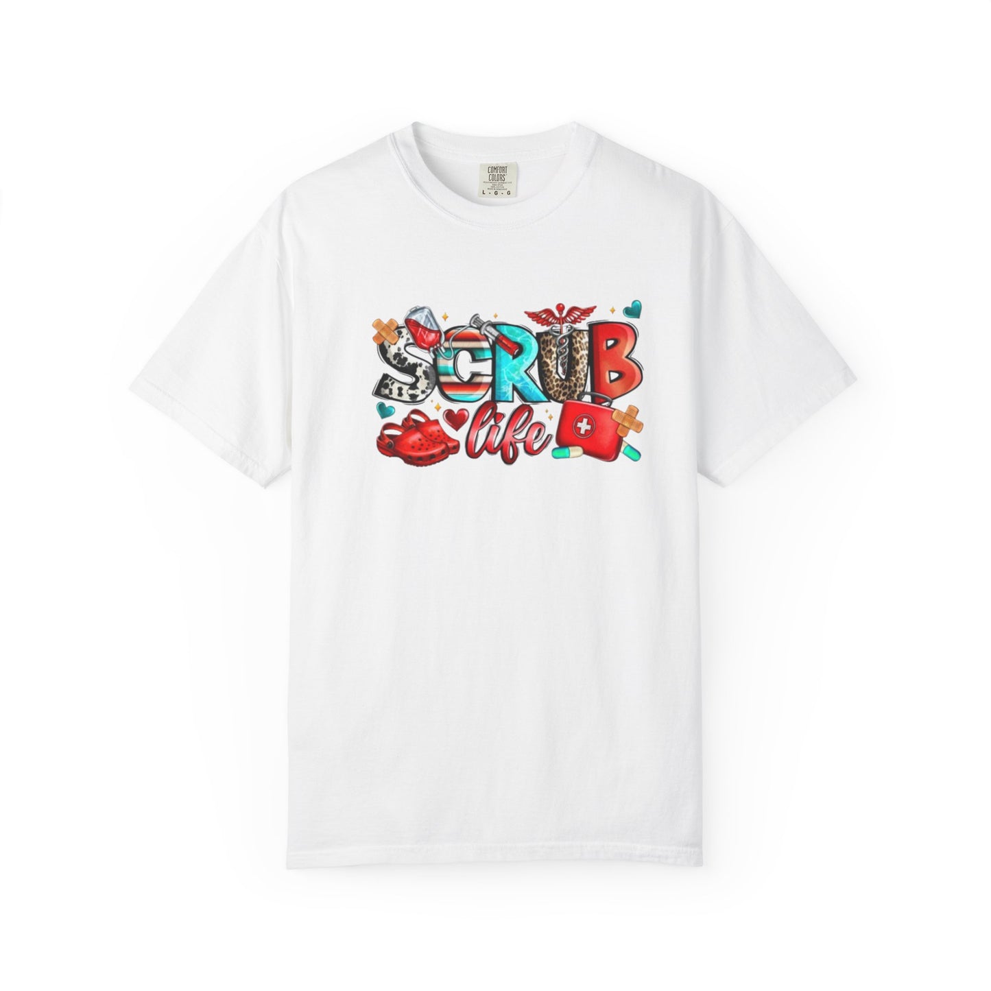 Colorful Unisex Garment-Dyed T-Shirt - Fun Street Art Design