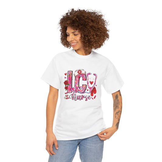 I ❤️ Nurse Unisex Heavy Cotton Tee - Perfect Gift for Healthcare Heroes