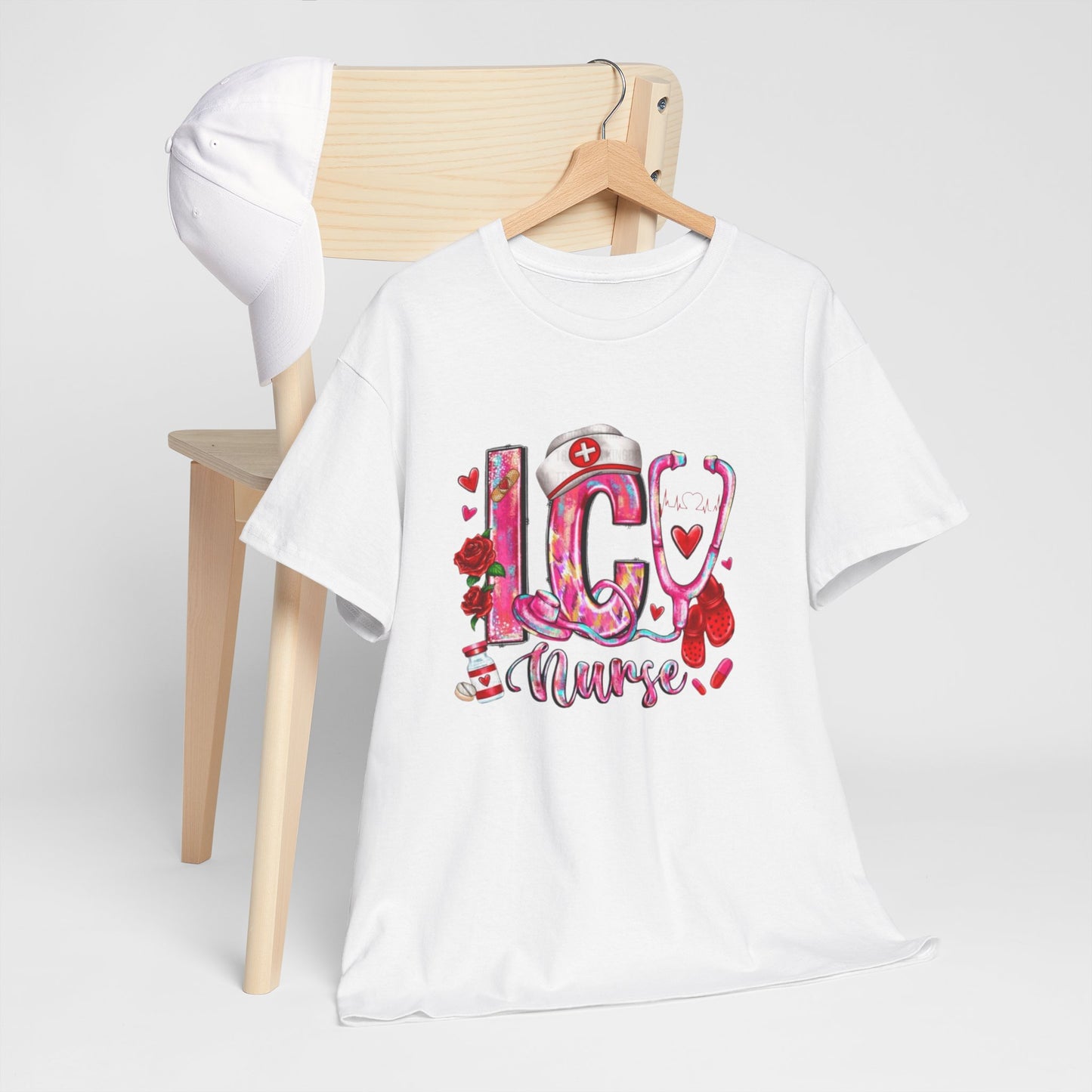 I ❤️ Nurse Unisex Heavy Cotton Tee - Perfect Gift for Healthcare Heroes